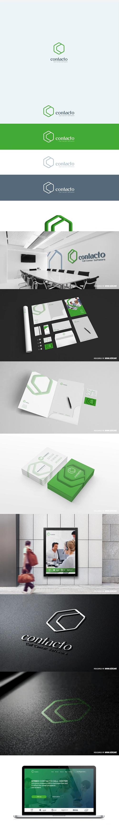 新公司logo c字母logo 软件公司logo vi设计 企业vi应用系统设计 企业
